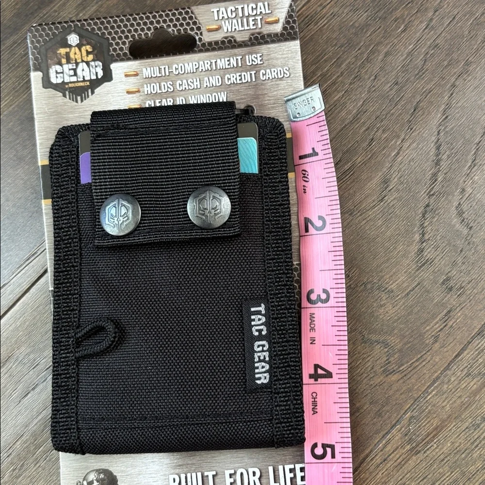 TAC GEAR Tactical Wallet,multi compartment,cash/cards/ID,military grade,snap top